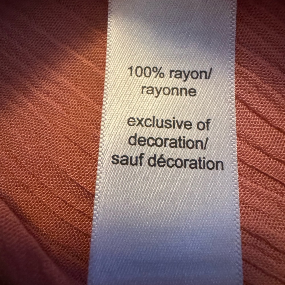 Maurices Peachy Coral Hue Embroidered Long Tunic Cover Up w/ Front Ties & Slits - Picture 10 of 12